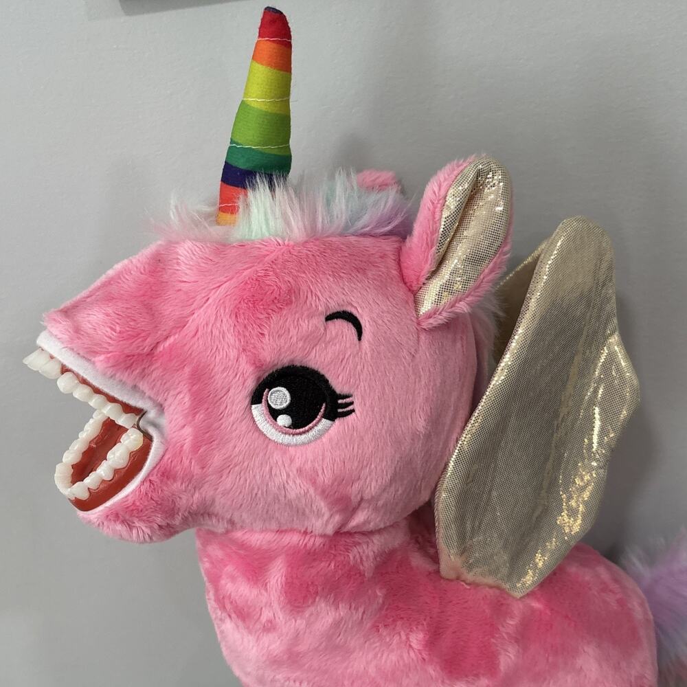 Unicorn Pink Plush Doll Dental Stuffed Animal Oral Health Presentation - Picture 5 of 10